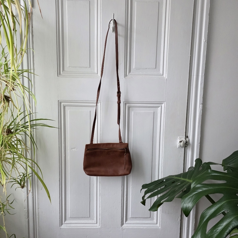 Brown Leather Crossbody Bag